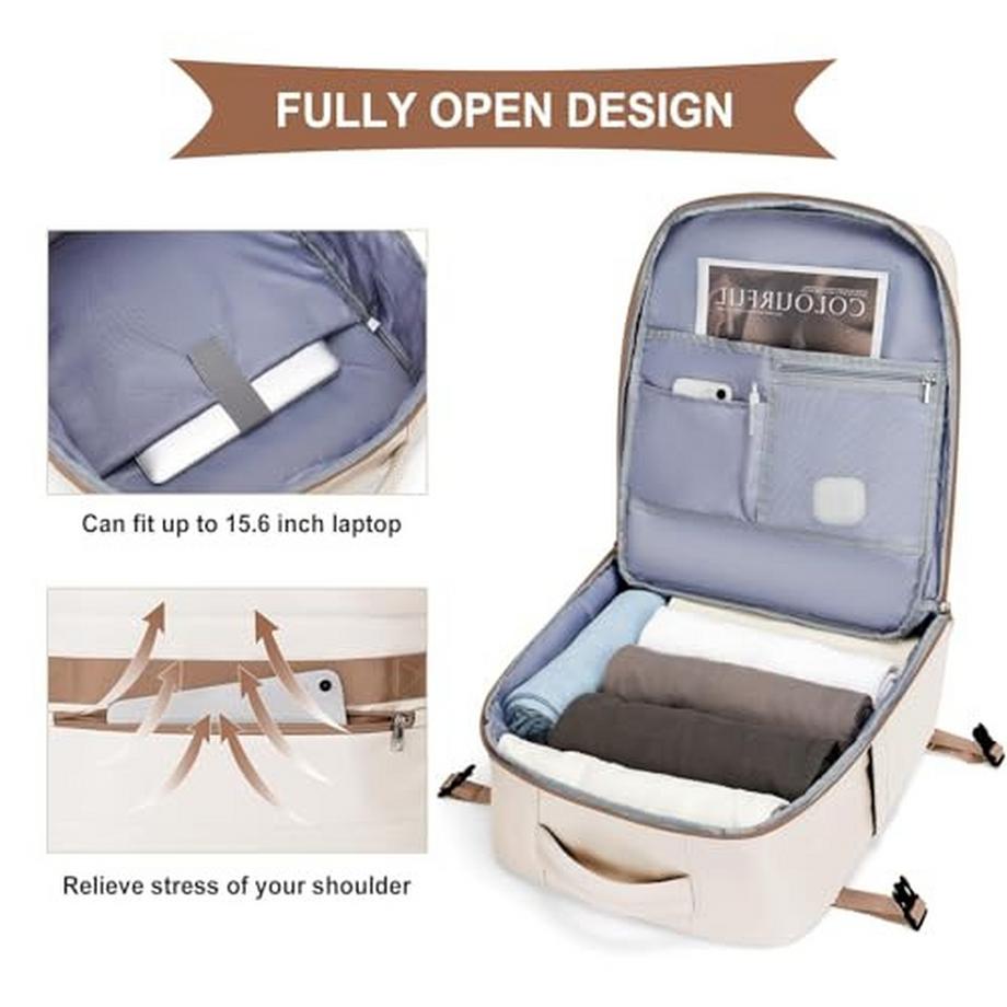 Only-bags.store Sac à dos de voyage pour bagage à main d'avion étanche ordinateur portable  