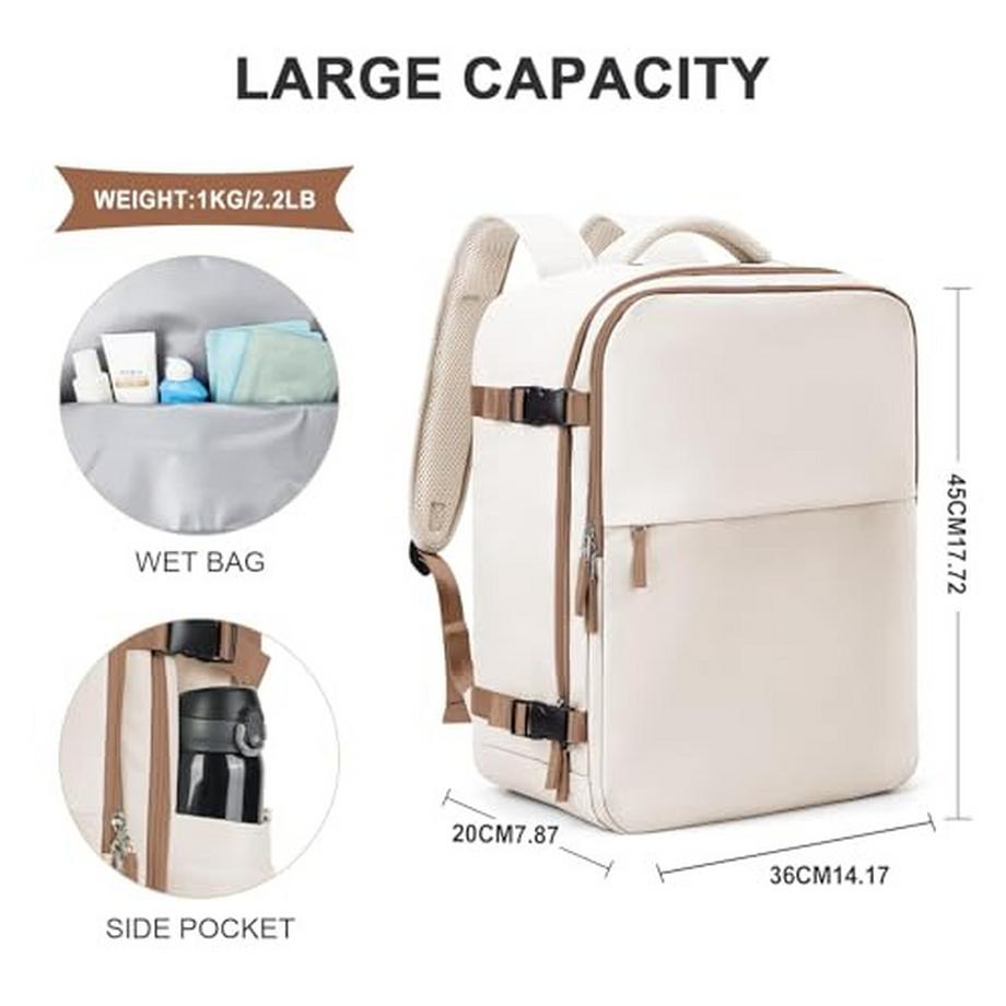 Only-bags.store Sac à dos de voyage pour bagage à main d'avion étanche ordinateur portable  