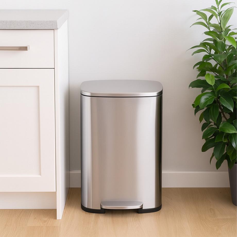 Northix Pattumiera a pedale, chiusura ammortizzata, 50L  