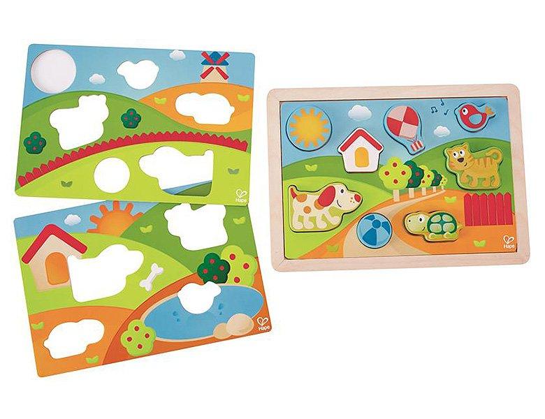 Hape  Puzzle Pepe & Friends Sonnental Puzzle (12Teile) 