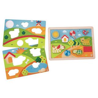 Hape  Puzzle Pepe & Friends Sonnental Puzzle (12Teile) 