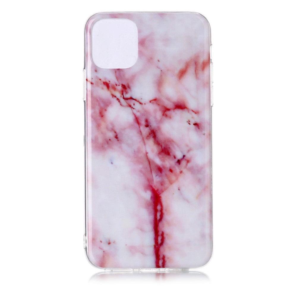 Cover-Discount  iPhone 11 Pro Max - Custodia siliconica morbida marrone Marmo 