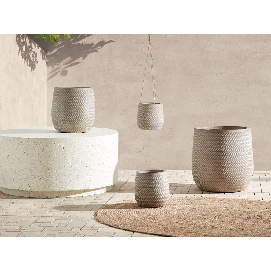 Beliani Cache-pot en Fibre d'argile Moderne LIVADIA  