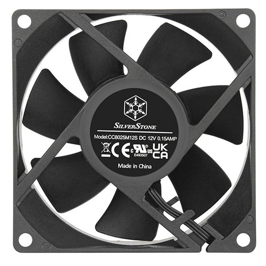 SilverStone  FN80 Boitier PC Ventilateur 8 cm Noir 1 pièce(s) 
