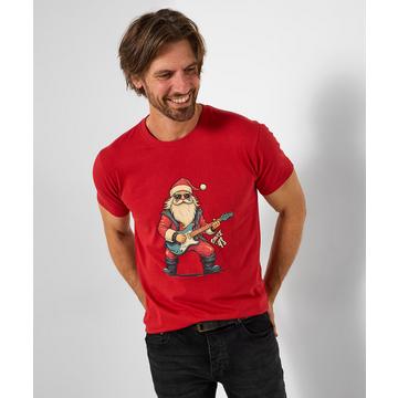 T-Shirt mit Weihnachtsmann-Musikmotiv