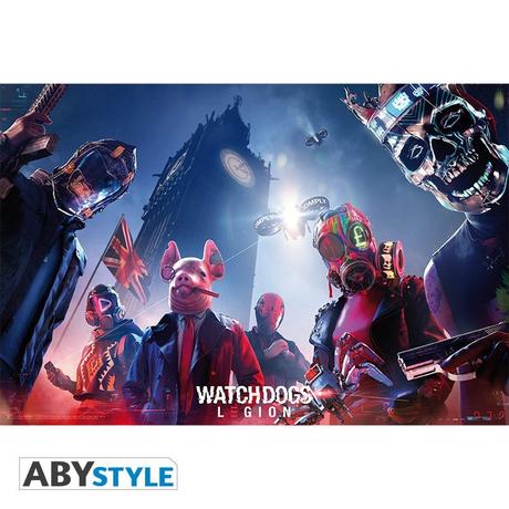 Abystyle Poster - Gerollt und mit Folie versehen - Watch Dogs - Keyart Legion  