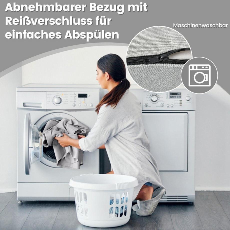 Northio 3 in 1 Klappbares Schlafsofa mit Waschbarem Bezug Extra Dick Schaumstoff (15cm) Grau  