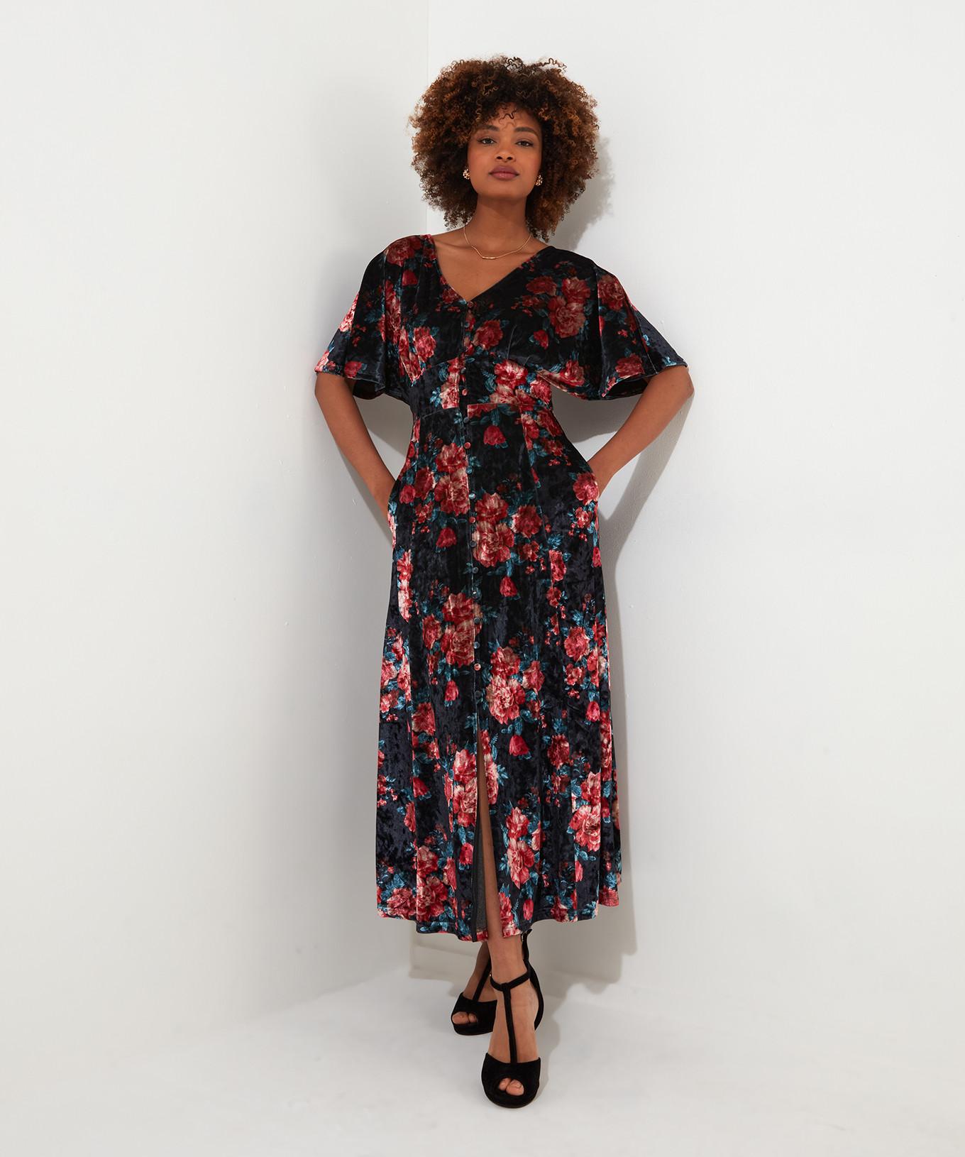 Joe Browns  Robe Velours Taille à Nouer Florale 