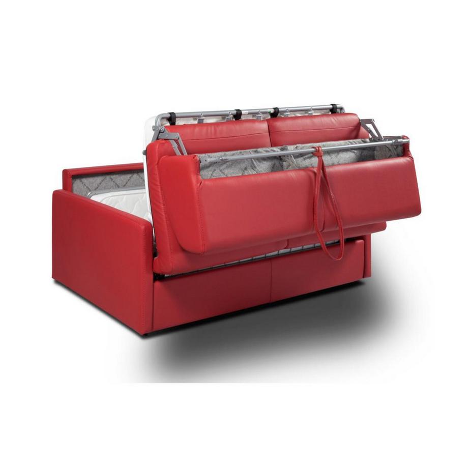 Vente-unique Schlafsofa 3Sitzer Kunstleder Liegefläche 1 Matratzen CALIFE  