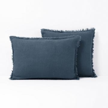 Housse de coussin lin lavé