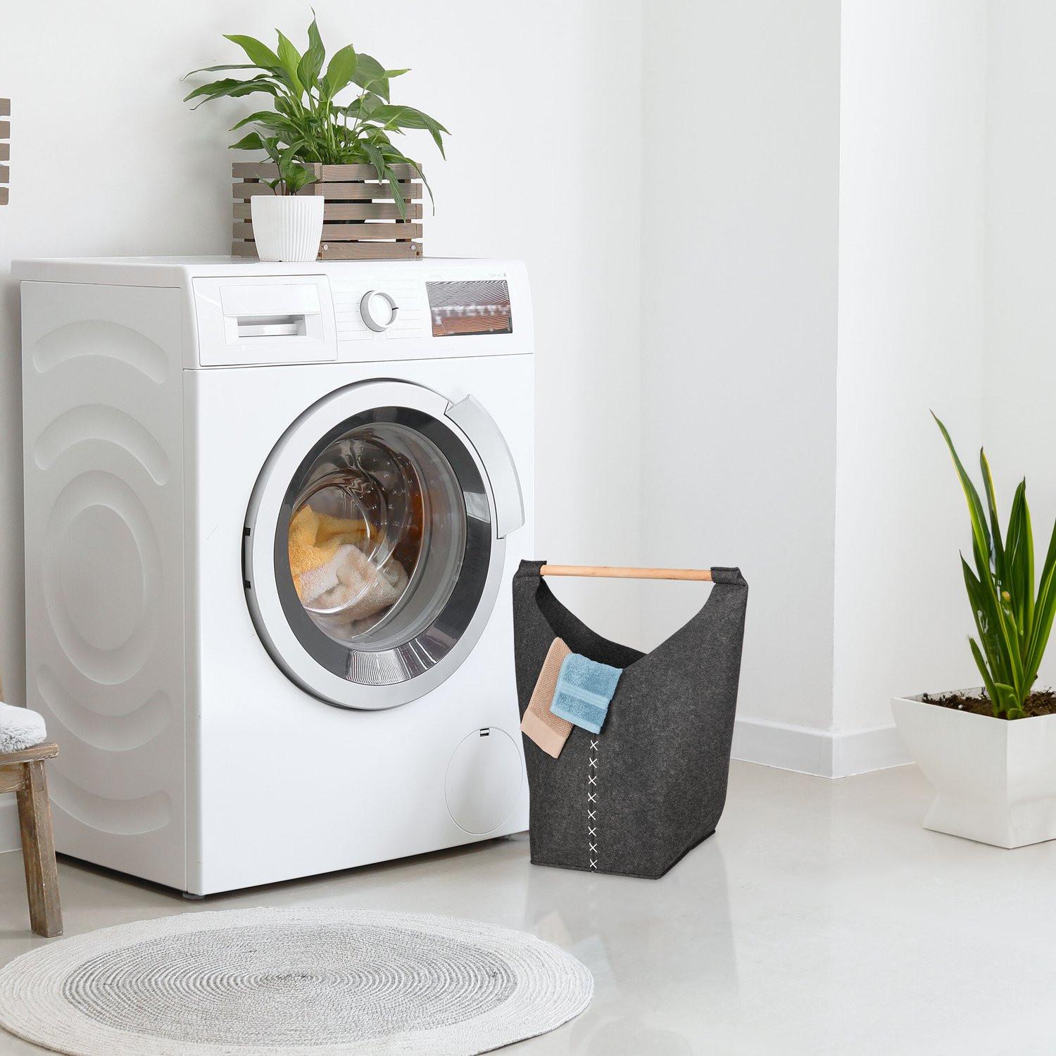 B2X Tragbare Wäschebox aus Filz  