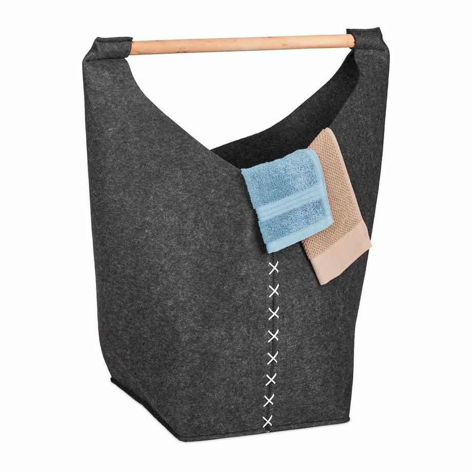 Contenitore portabiancheria portatile in feltro