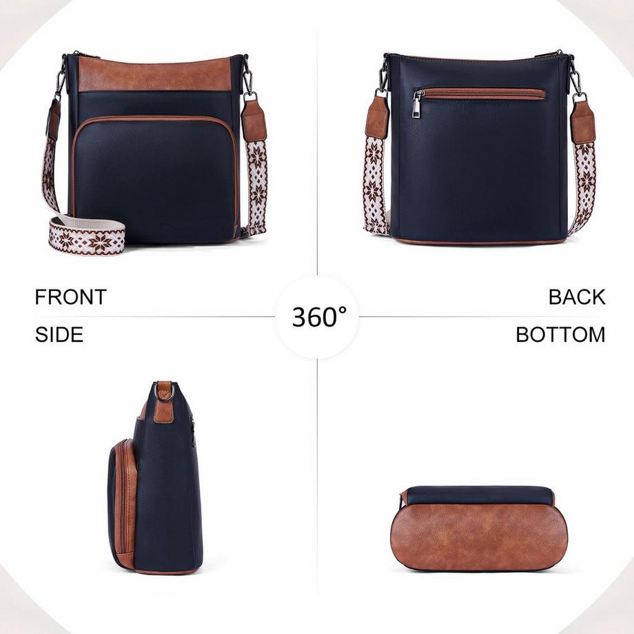 Only-bags.store Mittelgroße Umhängetasche mit Reißverschluss  