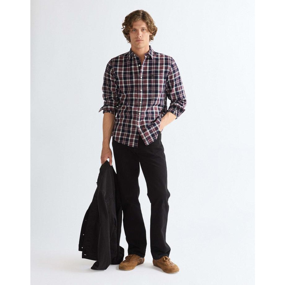 Wrangler Camicia a maniche lunghe a quadri con tasca pettorale  