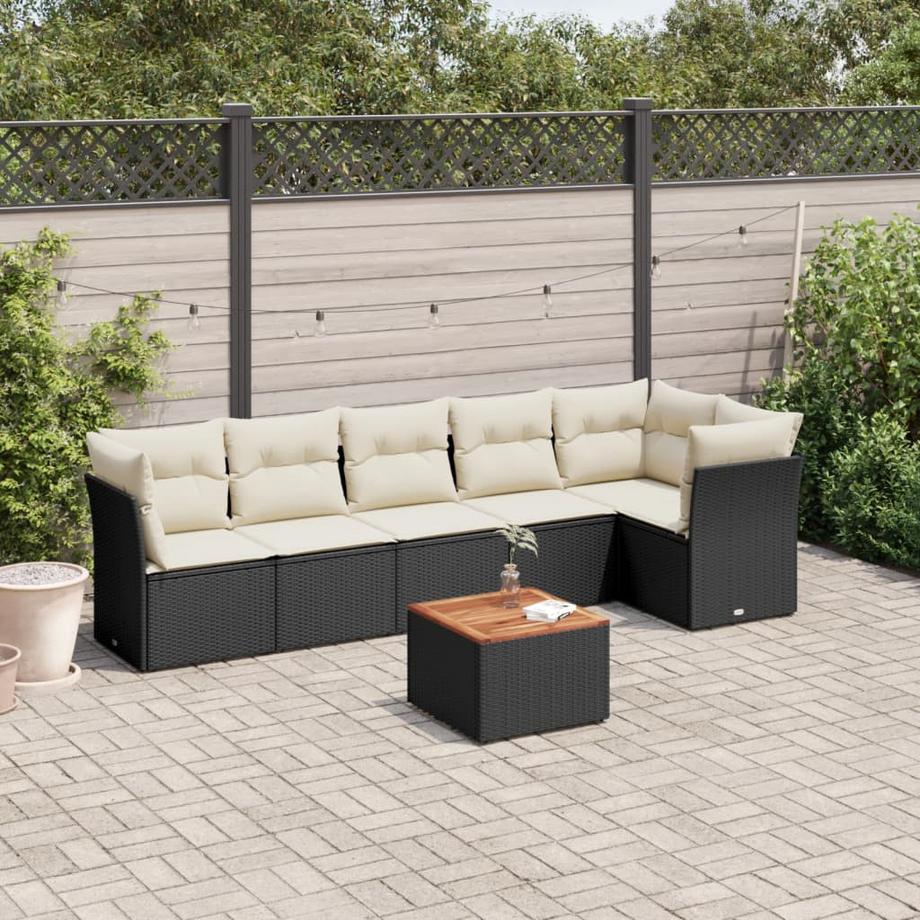 VidaXL set divano da giardino Polirattan  