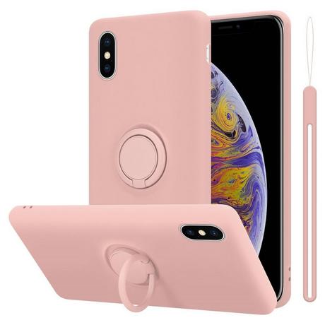 Cadorabo  Housse compatible avec Apple iPhone XS MAX - Coque de protection en silicone TPU flexible avec anneau 