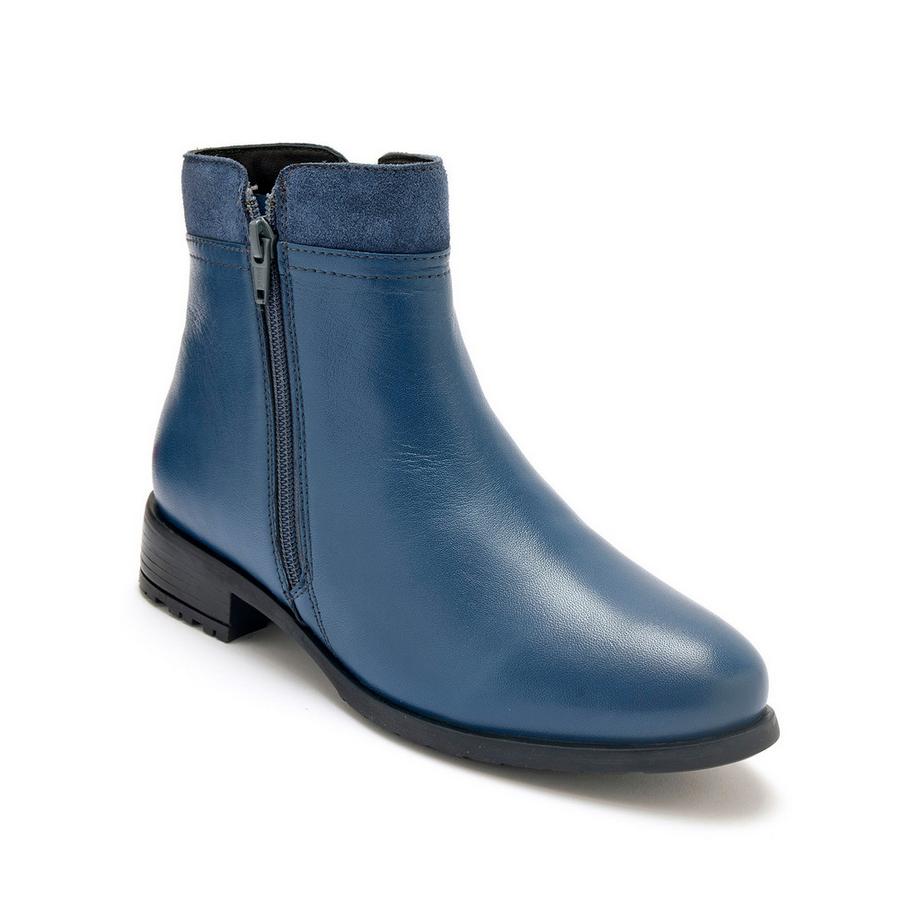 Pédiconfort  damen leder stiefeletten mit doppelzipper 