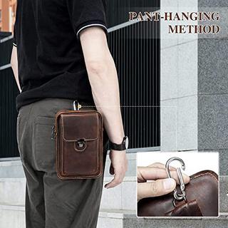 Only-bags.store Vintage Leder Gürteltasche Kleine Umhängetasche Retro Stil  