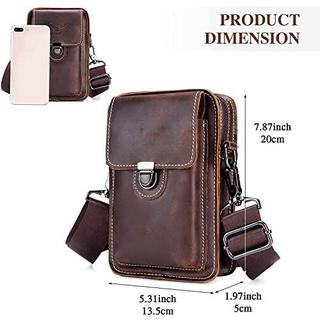 Only-bags.store Vintage Leder Gürteltasche Kleine Umhängetasche Retro Stil  