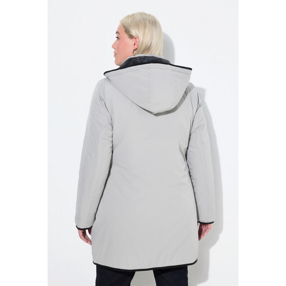 Ulla Popken HYPRAR Wende-Steppjacke Reflektor 2-Wege-Zipper  
