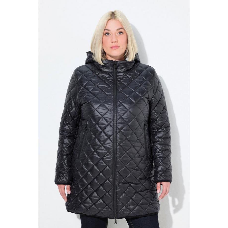 Ulla Popken HYPRAR Wende-Steppjacke Reflektor 2-Wege-Zipper  