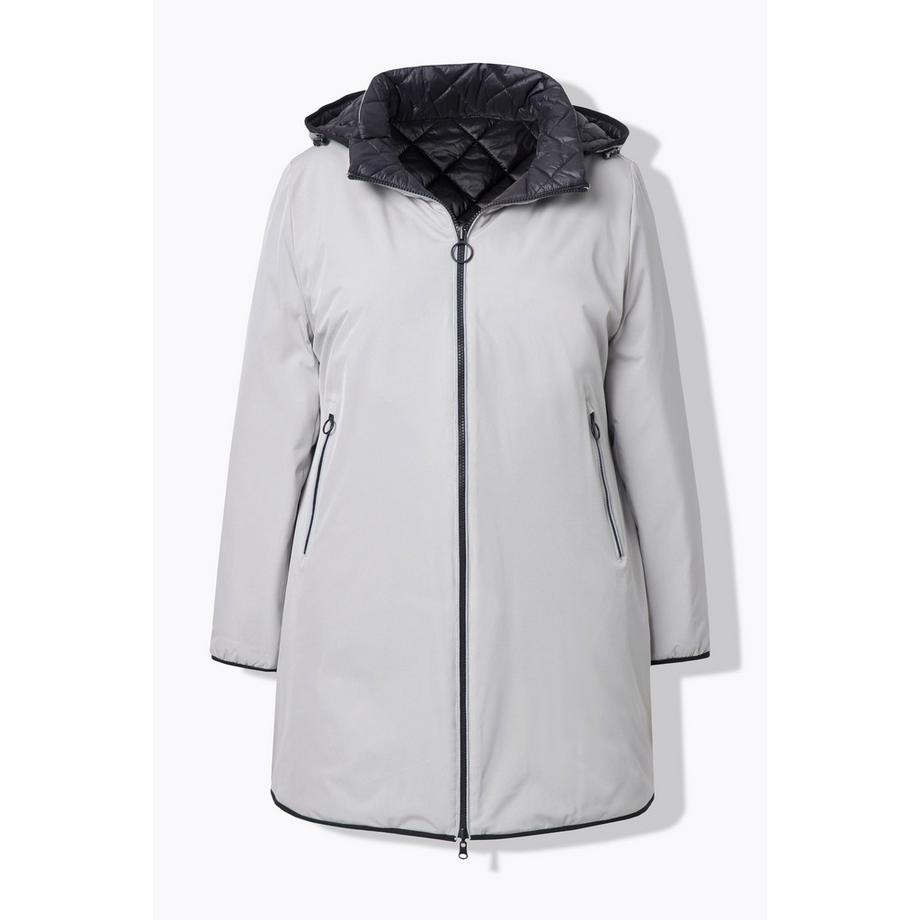 Ulla Popken HYPRAR Wende-Steppjacke Reflektor 2-Wege-Zipper  