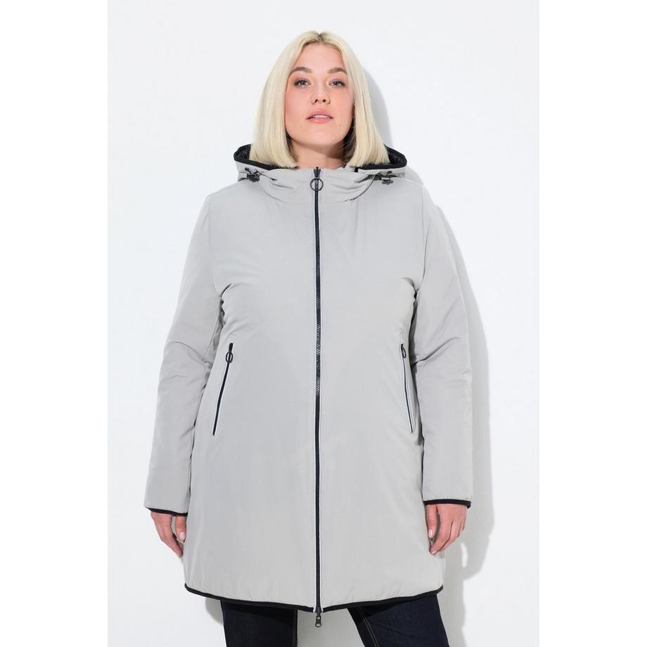 Ulla Popken HYPRAR Wende-Steppjacke Reflektor 2-Wege-Zipper  