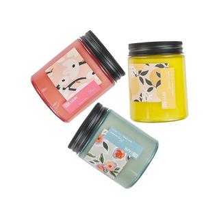 Beliani Set di 3 Candele Profumate en Cera di Soia FRUITY BLOOM  