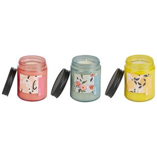 Beliani Set di 3 Candele Profumate en Cera di Soia FRUITY BLOOM  