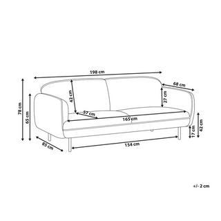 Beliani 3 Sitzer Sofa aus Polyester Retro TONSBERG  