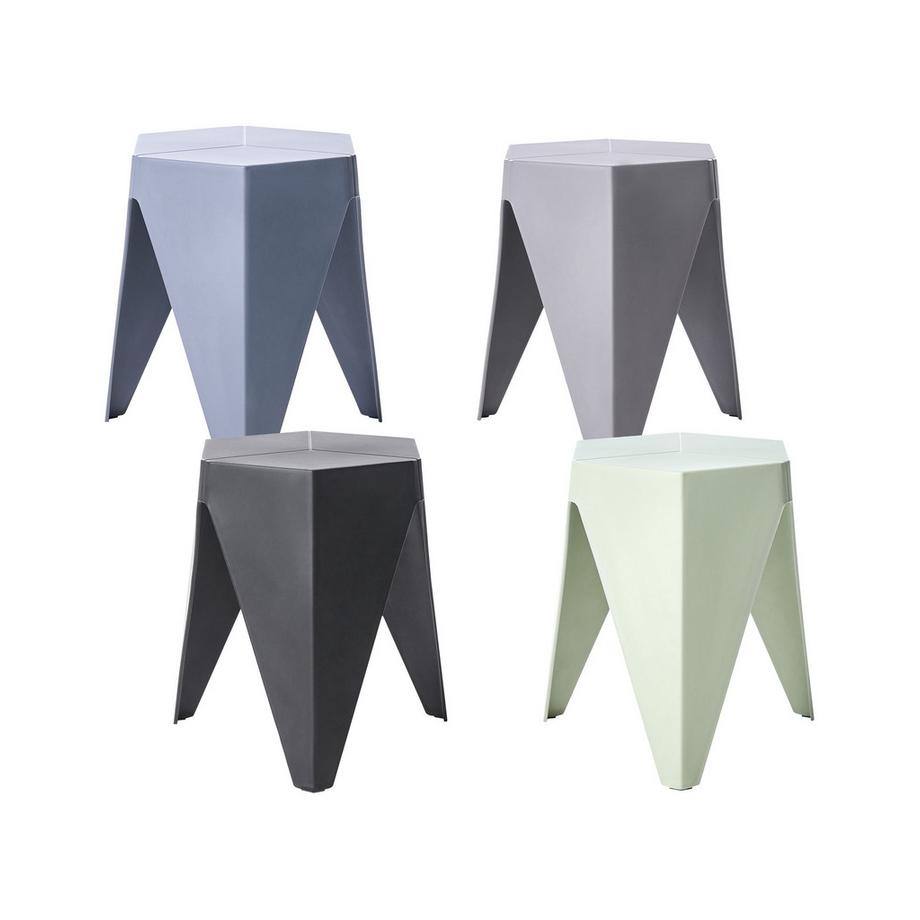 Gartenhocker 4er Set aus Kunststoff Modern KARAVOS