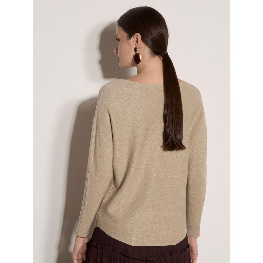 APRICOT Metallic Rippstrick Pullover  