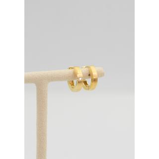 MUAU Schmuck  Creolen Gelbgold 750 Diamant 0.05ct. 13mm 