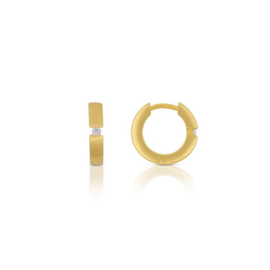 Creolen Gelbgold 750 Diamant 0.05ct. 13mm