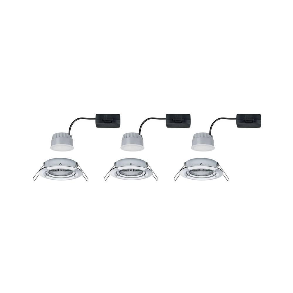 Paulmann LED Einbauleuchte 3-Step-Dim Nova Coin Basisset schwenkbar rund 84mm 50° Coin 3x6W 3x460lm 230V  