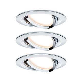 Paulmann LED Einbauleuchte 3-Step-Dim Nova Coin Basisset schwenkbar rund 84mm 50° Coin 3x6W 3x460lm 230V  