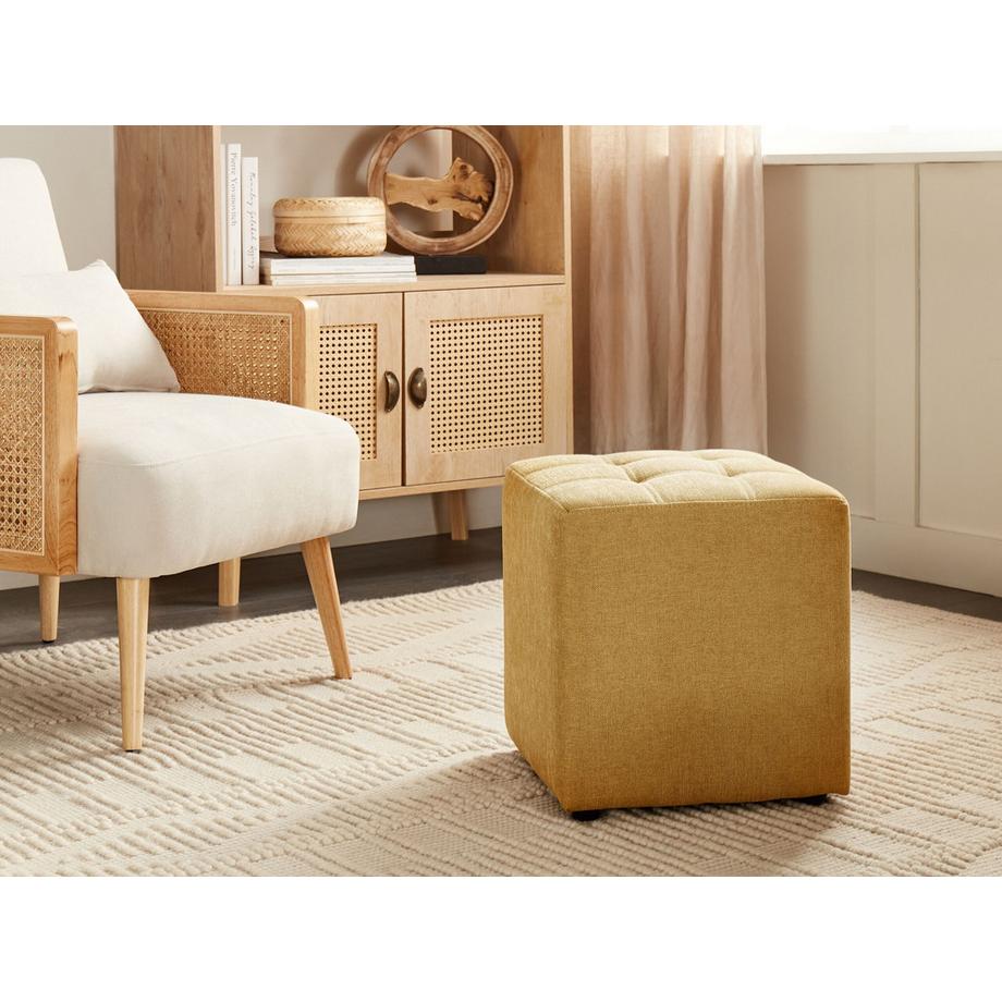 Beliani Pouf aus Stoff Modern KANSAS  