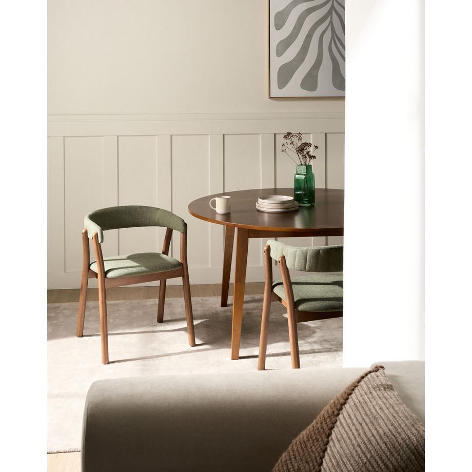 Beliani Lot de 2 chaises de salle à manger en Tissu Rétro MYLO  