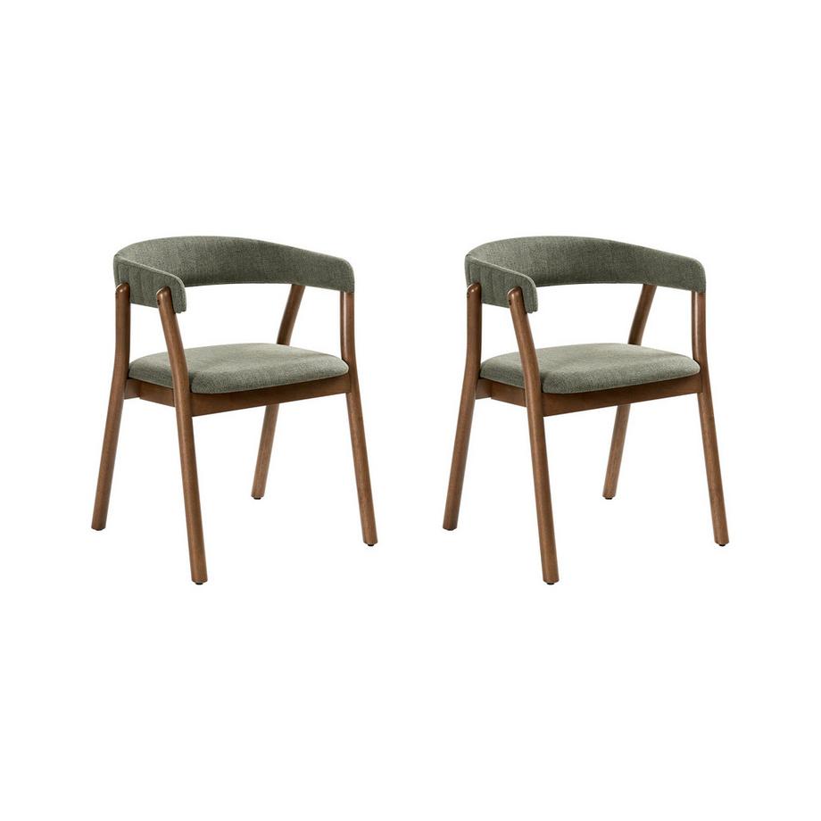 Lot de 2 chaises de salle à manger en Tissu Rétro MYLO