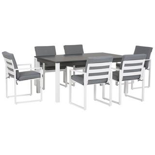 Beliani Essgruppe für 6 Personen aus Aluminium Modern PANCOLE  