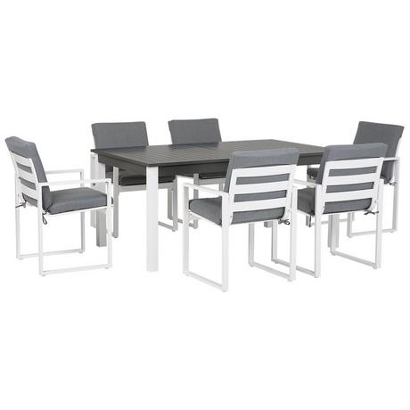 Beliani Essgruppe für 6 Personen aus Aluminium Modern PANCOLE  