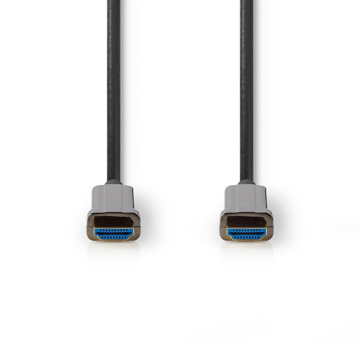Nedis  Câble HDMI Ultra High Speed Active Optical avec Ethernet | Connecteur HDMI™ | Connecteur HDMI™ | 8K@60Hz | 48 Gbps | 20.0 m | Rond | PVC | Noir | Boîte cadeau 