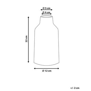 Beliani Vase à fleurs en Grès Rétro ASSUS  