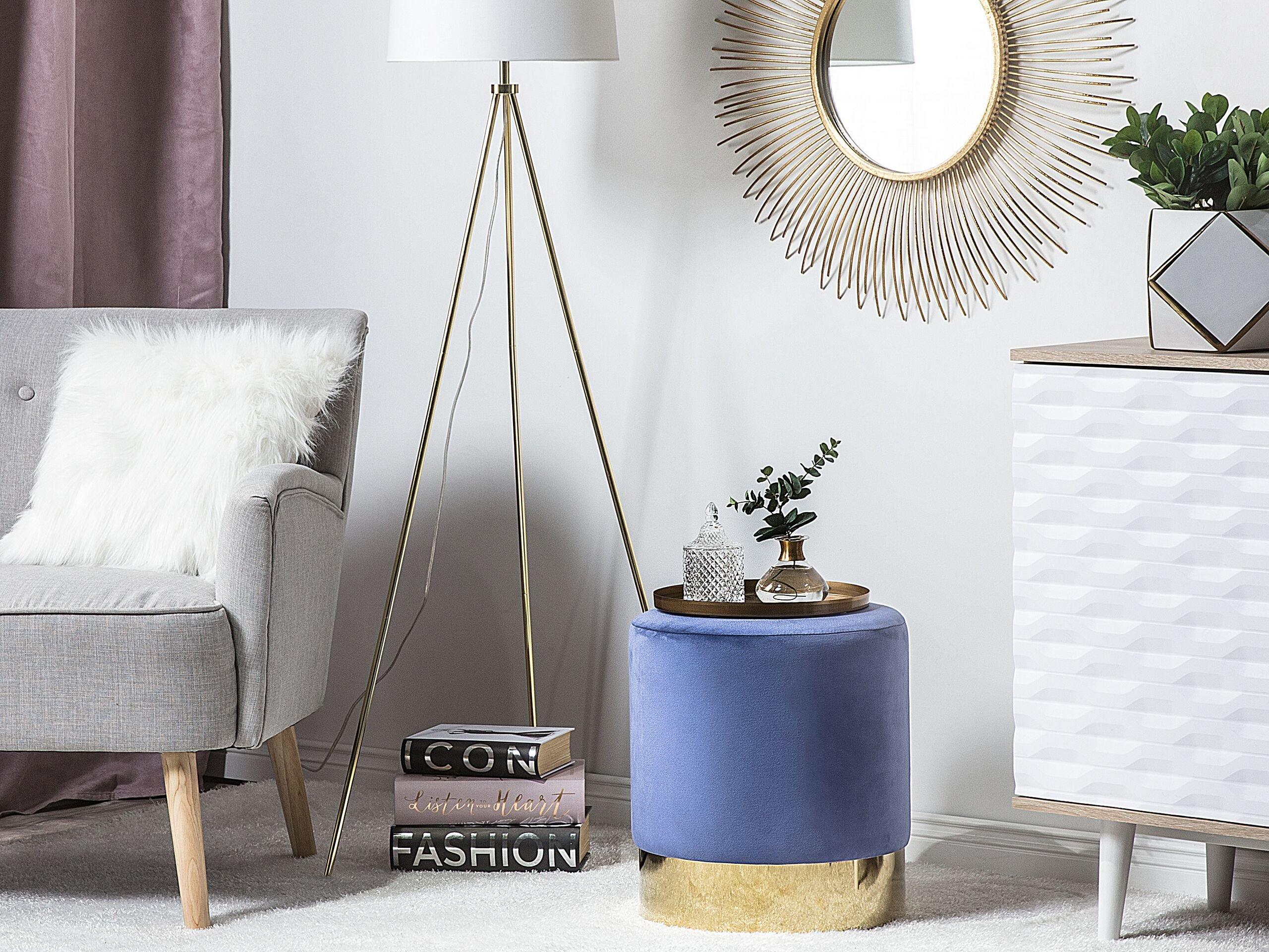 Beliani Pouf aus Samtstoff Modern SOPHIA  