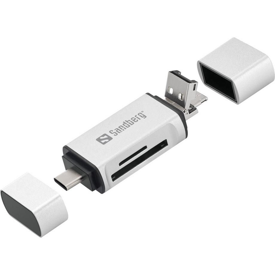 Sandberg  Sandberg Card Reader USB-C+USB+MicroUSB 