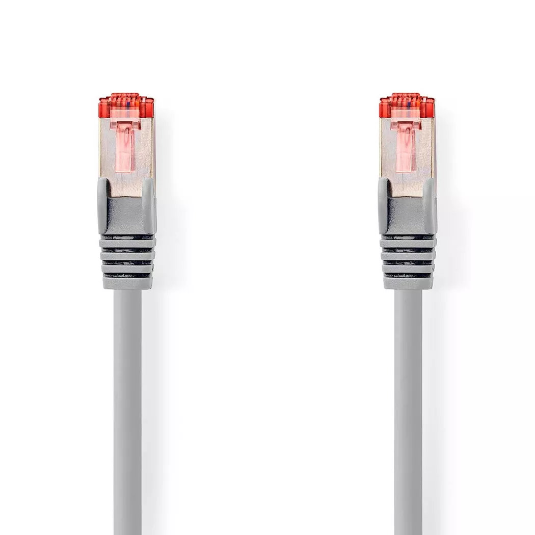 Nedis – CAT6 Netzwerkkabel | RJ45 Stecker S/FTP 15,0 m Rund LSZH Grau Etikett, One Size