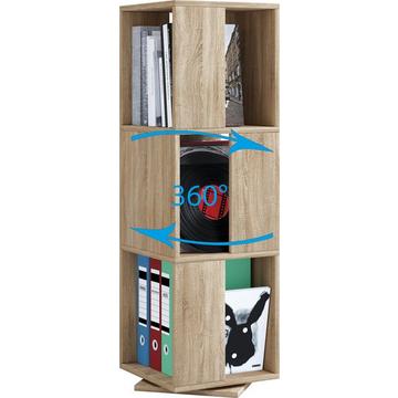 Holz Stand Regal Büroregal Aktenregal Bücherregal drehbar Rondell Stifta XL