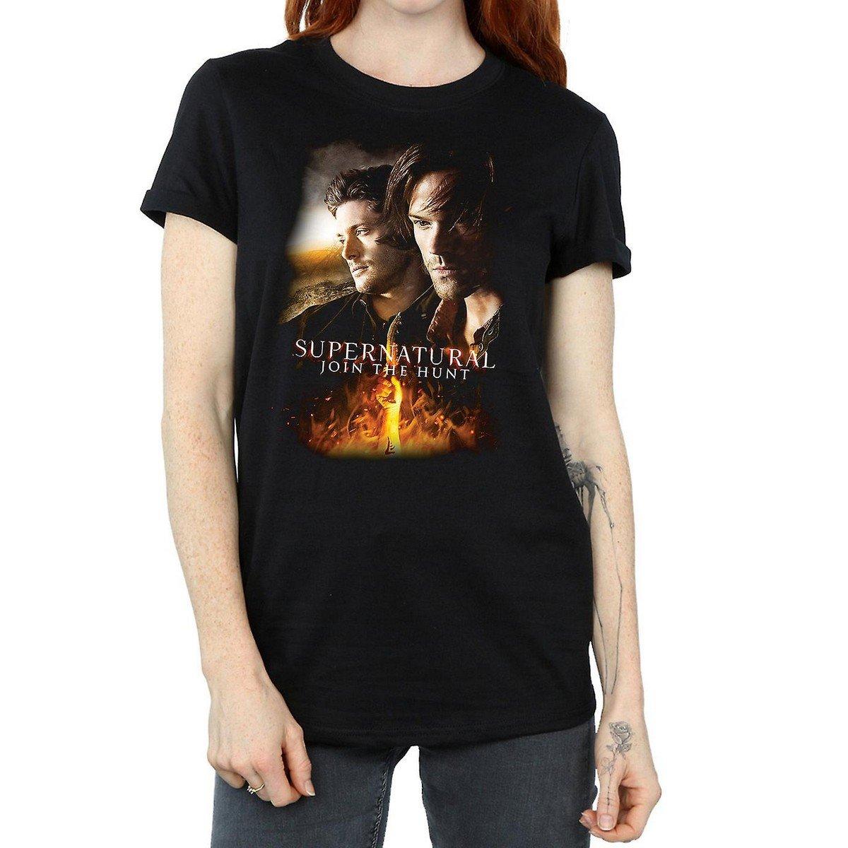 Supernatural  Tshirt FLAMING POSTER 