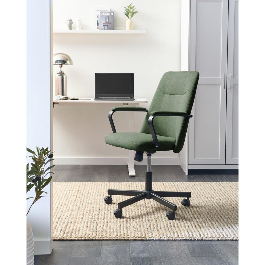 Beliani Chaise de bureau en Tissu  CAROGA  