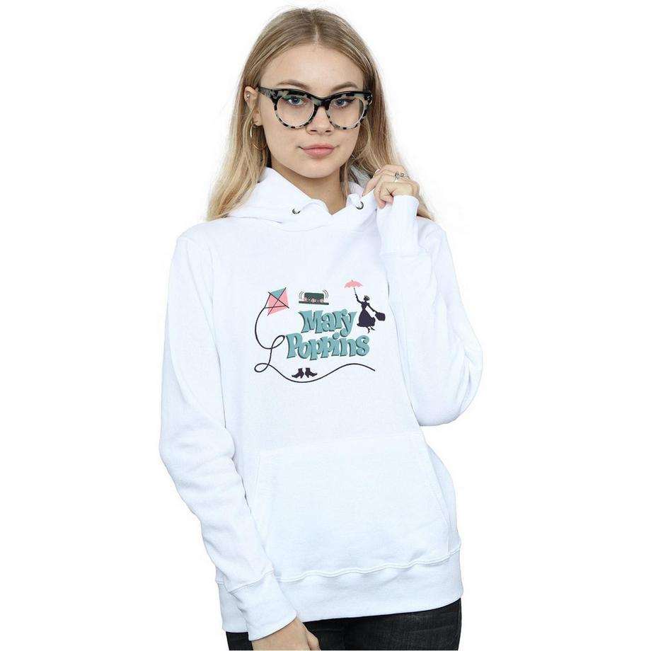 Disney Mary Poppins Felpa con Cappuccio Stampata  